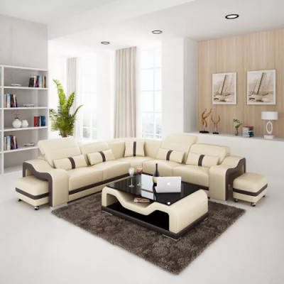 Eckcouch Sëtzpolster Eckgarnitur Wunnlandschaft Canapé Couch Hocker Couchtisch Nei