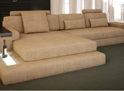 Design Modern Canapé Stoff Brong Eckcanapé L Form Couch Wunnlandschaft Canapé Eck Nei