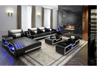 Virdeeler Luxus Couch Ecksofa Wunngären Multifunktions Couchen Sofa USB Liicht