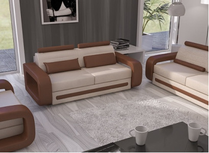 Sofa-Set Sofa Canapé Polster Lieder Couchen Sofae 3+2+1 Set Davos Garnitur Nei