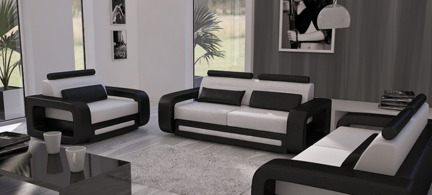 Sofa-Set Sofa Canapé Polster Lieder Couchen Sofae 3+2+1 Set Davos Garnitur Nei