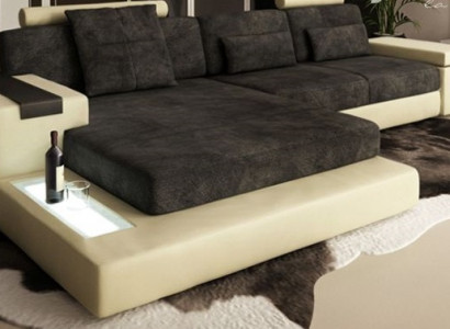 Schlof Eckcouch Wunnlandschaft Eckcouch Polster Eck Sëtz Couch Modern L Form Grouss