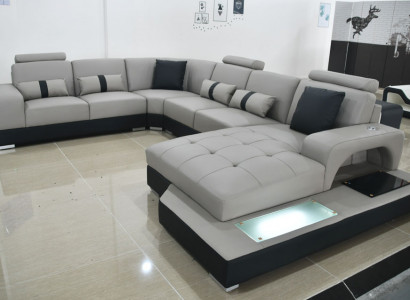 Wunnzëmmer Couch Sëtz Këssen Ledercouch Garnitur Eckcouch Sofa Garnituren Lieder