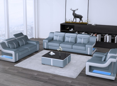 Sofa USB Sofa Këssen 3+2+1 Garnitur Lieder Sofa Couches Set Kombinatioun Nei
