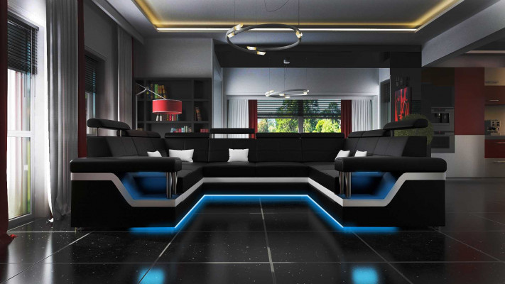 Liederdivan Grouss XXL Canapé Eckdivan Wunnlandschaft Canapé Polster Sëtz XXL Garnitur