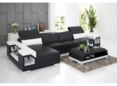 Design Couchen Eckcouch Ledergarnitur Sofa Polster Sofas Ledercouch Wunnzëmmer