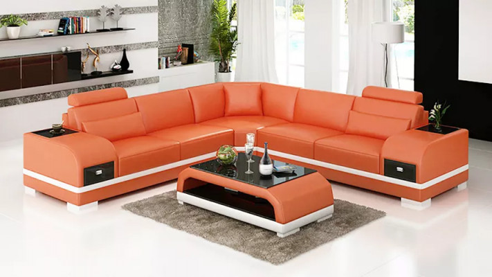 Design Lieder-Garnitur Couchen Eckcouch Sofa Polstersofas Liedercouch Wunnzëmmer