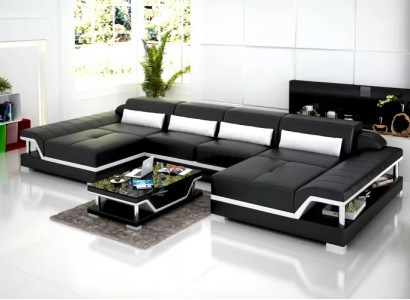Design Sofakombinatioun aus Lieder, Canapéen, Ecke-Sofa, Polster-Sofaen, Lieder-Couch, Wunnzëmmer.