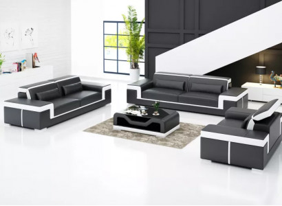 Wunnlandschaft Canapé Sofa Garnitur 321 Sëtzer Ecksofa Polsterset Designer Garnitur