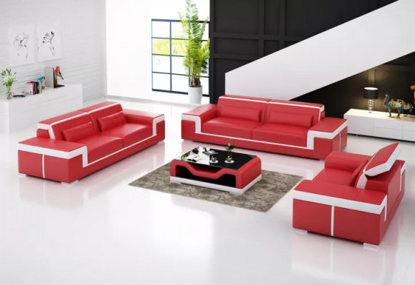 Wunnlandschaft Canapé Sofa Garnitur 321 Sëtzer Ecksofa Polsterset Designer Garnitur
