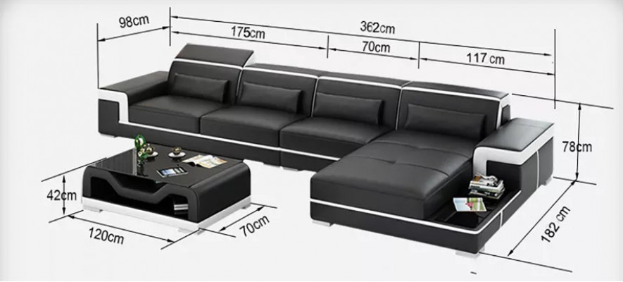 Design Eckcouch Ledergarnitur Wunnzëmmer Ledercouch Sofa Polster Couchen Sofas