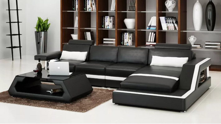 Eckcouch Polstersofa Ledersofa Eckcouch L-Form Modern Sofa Wunnlandschaft
