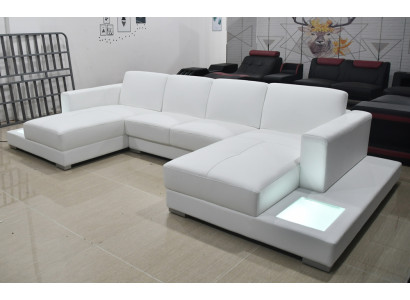 Ledercouch Sofa Modern Polster Lieder Design Eckcouch Stoff Couch Landschaftssofa