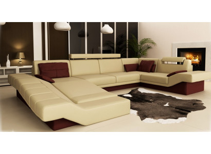 Modern Eleganz Dat neit U-fërmegt Ecksofa mat exquisite Polsterung