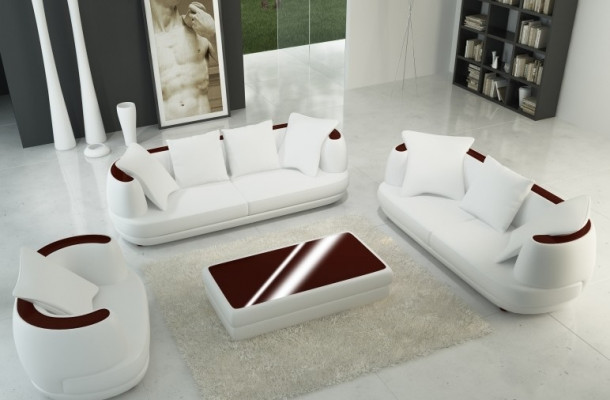 Sofagarnitur Royal Luxus Designer Couch Polster 3+2+1 Lieder Canapé Sëtz Royal Gri.