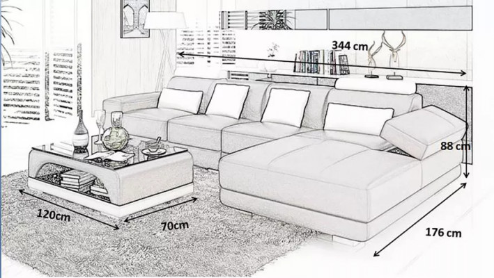 Lieder-Sofa Ecksofa Polster Designer-Sofa Modern Sofa Ecksofa L-Form