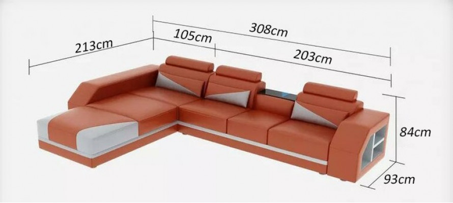 Eckcanapé Polster Designer-Canapé Modern Canapé Lieder-Canapé Eckcanapé L-Form