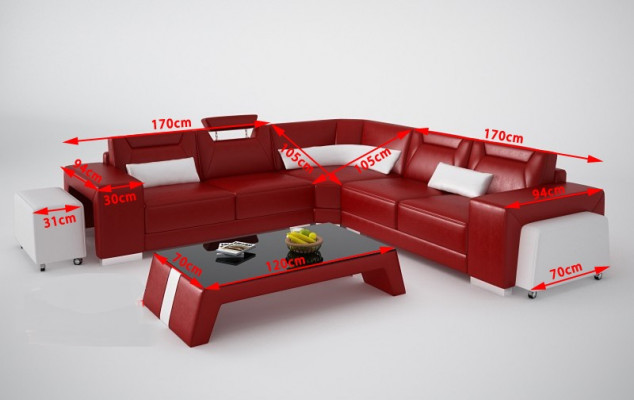 Lieder Modern Canapé Wunnlandschaft Liederkanapé Sofagarnitur Kanapé L Form Couchtisch