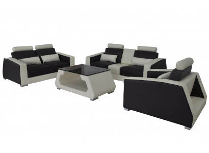 Modern Sofagarnitur 3+2+1 Sëtzer Set Design Polster Sofa Couch Couchen