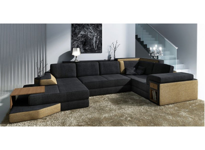 Luxuriéise Eckcouch fir Wunnzëmmer an U-Form. Entdeckt e grandiosen Design.