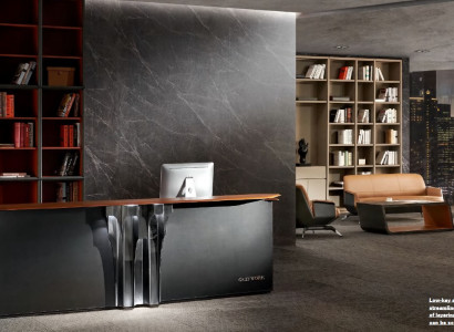 Design Empfangsdëscher Theke Tresen Receptioun Büro Hotel Praxis Foire