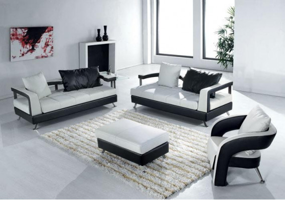 Ledercouch Sofa Wunnlandschaft Ecksofa Eck Garnitur Design Modern Sofa + USB Nei