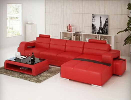 Liederkanapee Eckkanapee + USB Couch Design Wunnlandschaft Polster Garnitur Kanapee L Form
