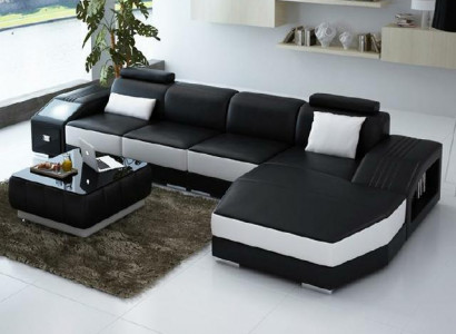 Wunnlandschaft Polstersécker Eck Sofa mat USB Garnitur Landschaft Lieder Nei 2724B