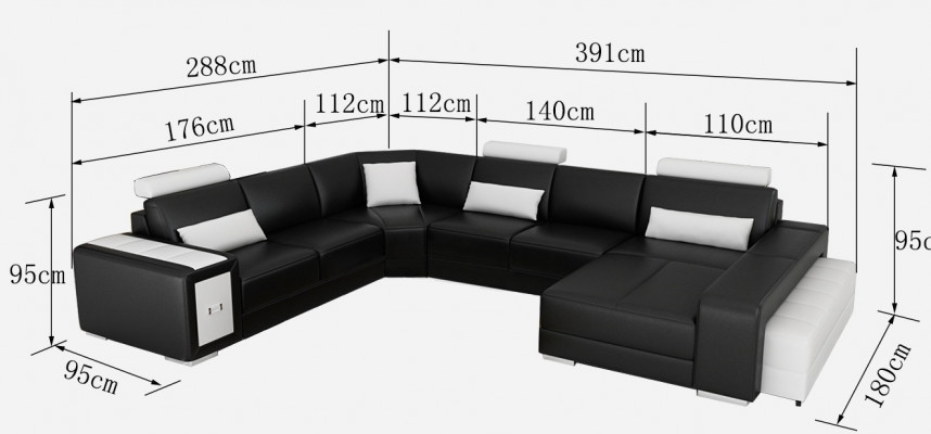 Ledercouch Couch Wunnlandschaft Ecks-couch Modern Eck Dekor Design Garnitur