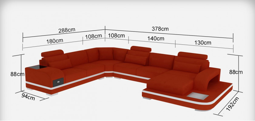 Liederdivan Canapé Wunnlandschaft Eckdivan Eck Garnitur Design Modern