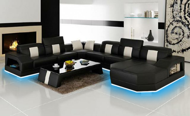 Wunnlandschaft Canapé Polster Eck Garnitur Designer Liederkanapé