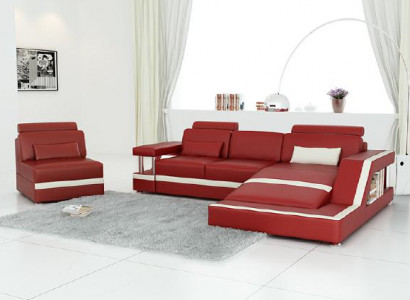 LEDERCOUCH XXL WUNNLANDSCHAFT SET ECKCANAPÉ LEDER SET mat USB POLSTER