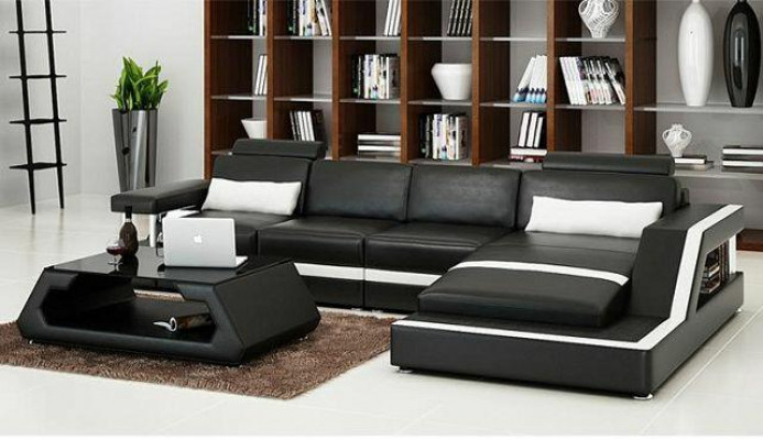 LEDERCOUCH XXL WUNNLANDSCHAFT SET ECKCANAPÉ LEDER SET mat USB POLSTER