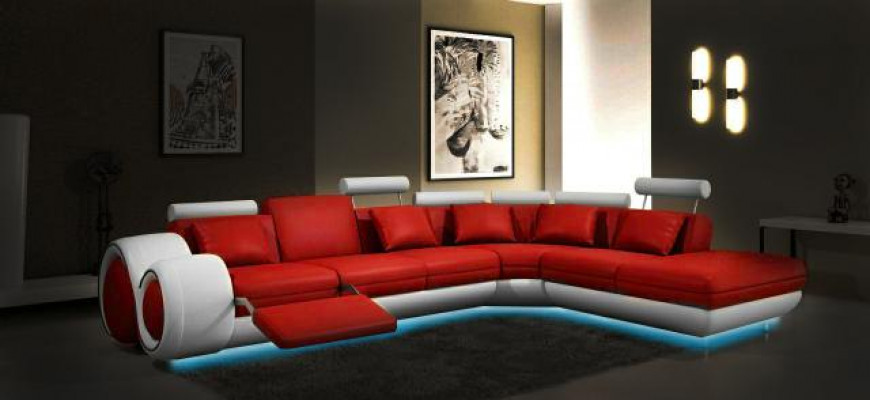 LEDERSOFA LEDERCOUCH mat USB GARNITUR SOFA WUNNLOANDSCHAFT SCHWÄRZ/WÄISS Couch Neit