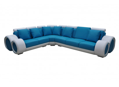 Design Lieder Polster XXL Sëtz Zëmmer Eck Wunn Sofa + USB Designer Garnitur Sofas
