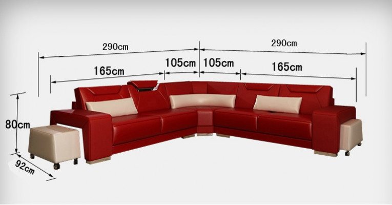 Liederdivan mat USB Wunnlandschaft Eckdivan Eck Garnitur Design Modern Divan F3011B