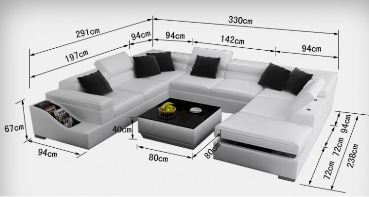 Ledersofa Sofa Canapé Wunnlandschaft Ecksofa Eck Garnitur Design Modern U K5006