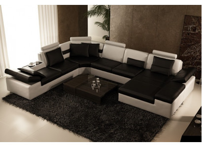 Liederzofa Sofa Canapé Wunnlandschaft Ecksafin Garnitur Design Modern Sofa K5014