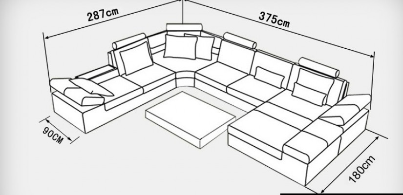 Liederzofa Sofa Canapé Wunnlandschaft Ecksafin Garnitur Design Modern Sofa K5014