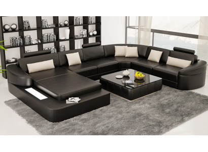 Wunnlandschaft Canapé Këssen Eck Garnitur Designer Lieder Sofa Grouss Sofa Këlscher