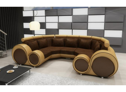 Ecksofa Wunnlandschaft U-Form Textil Grouss XXL Ecksofa Stoff Textil Sofa Canapé Nei