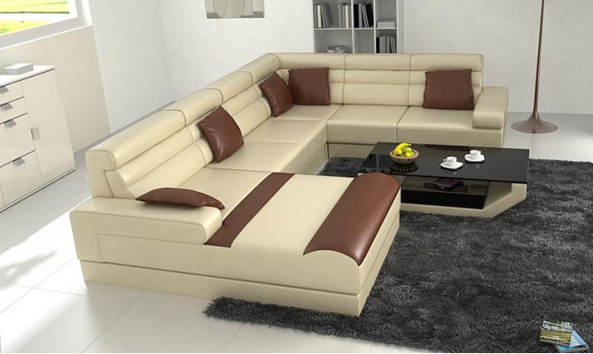 Ecksofa Wunnlandschaft XXL Grouss Couch Polstergarnitur Eck Couchen U Form Sofas