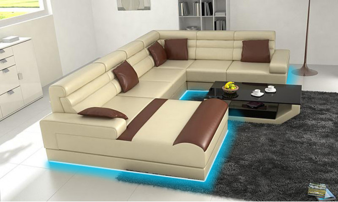 Ecksofa Wunnlandschaft XXL Grouss Couch Polstergarnitur Eck Couchen U Form Sofas
