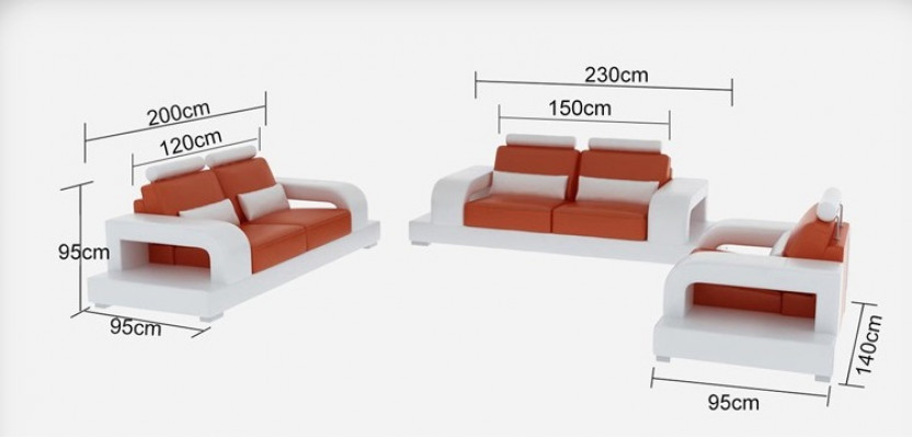 Lieder-Couch-Wunnlandschaft 3+2+1 Sëtzplaz + USB Garnitur Design Modern Sofa