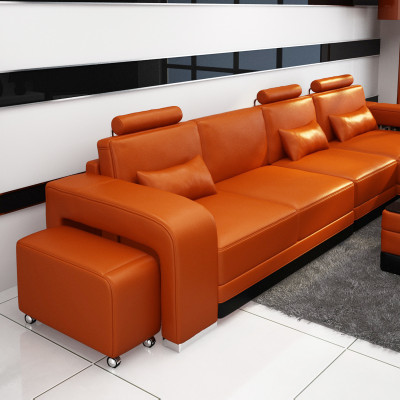 Ledersofa Couch Wunnlandschaft Ecksüfa Eck Garnitur Design Modern Sofa F3017C