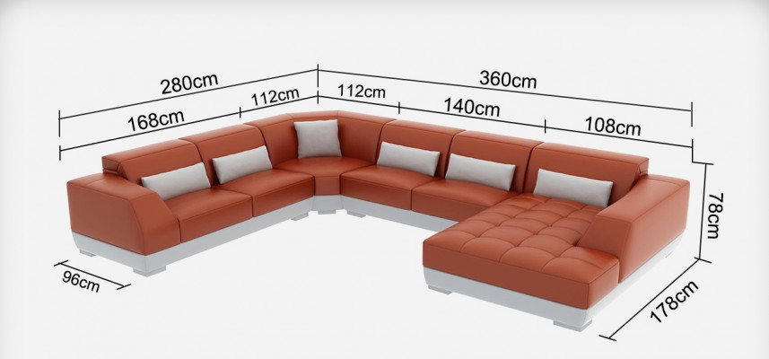 Modern Ledersofa Couch Wunnlandschaft Ecksofa Dekor Eck Design Garnitur