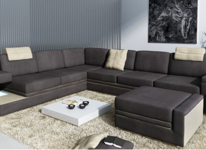 Wunnlandschaft XXL Ecksofa Polster Eck Eck Sëtz Garnitur Sofas Couchen Textil