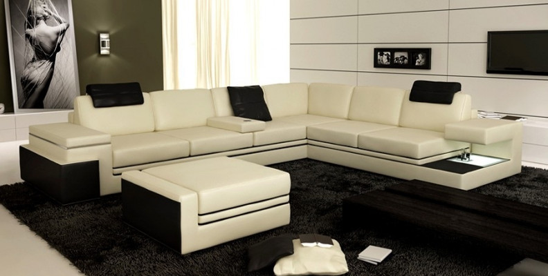 Wunnlandschaft XXL Ecksofa Polster Eck Eck Sëtz Garnitur Sofas Couchen Textil