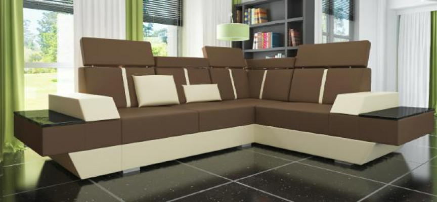 Polster Canapé Sofa mat USB, Eckcanapé Ledercanapé Designer Ledersofa Wunnlandschaft
