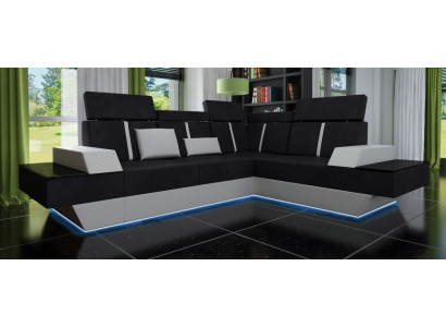 Design Wunnlandschaft Sofa Ecksofa USB Stoff Textil Lieder Moosanfertigung Ecksofa